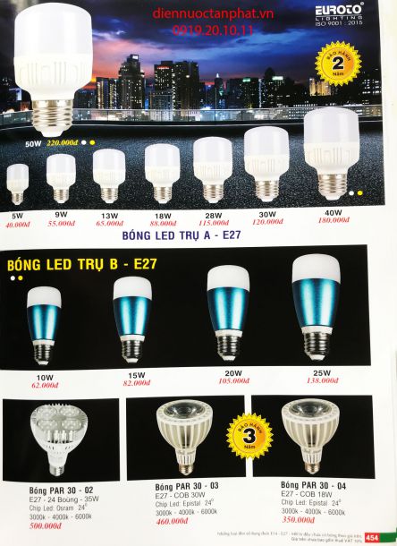 Led buld, led trụ Euroto_Trang 454