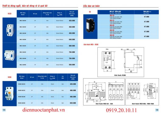 Catalogue & Bảng giá Trang 105-106