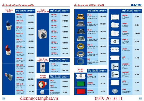 Catalogue & Bảng giá Trang 113-114