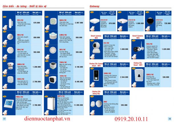 Catalogue & Bảng giá Trang 17-18