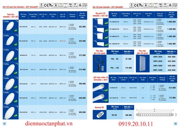 Catalogue & Bảng giá Trang 33-34