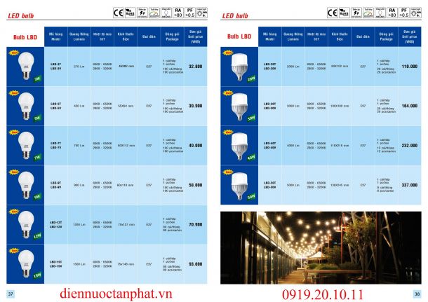 Catalogue & Bảng giá Trang 37-38