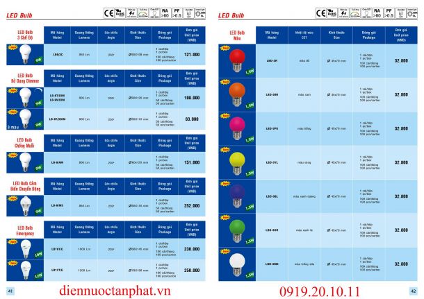 Catalogue & Bảng giá Trang 41-42