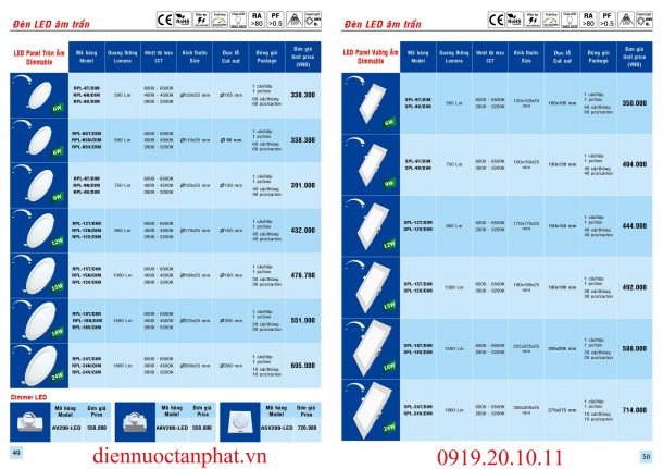 Catalogue & Bảng giá Trang 49-50