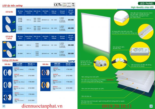 Catalogue & Bảng giá Trang 57-58