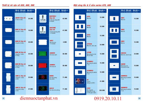 Catalogue & Bảng giá Trang 91-92