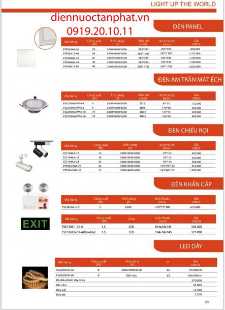 Catalogue & Bảng giá trang 5