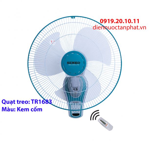 Quạt treo tường Senko có Remote TR1683